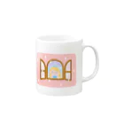 ゴンの雨をながめる女の子（ピンク） Mug :right side of the handle