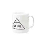 T-maniaの山LIFE マグカップの取っ手の右面