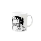 しろと助手くんの家猫工房ショップの02オリジナルキャラクターマグカップ（ナース） Mug :right side of the handle