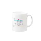 ペットの動画・ペットサプリのにゃんべーだー（しろ） Mug :right side of the handle