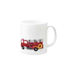 ののの赤い消防車 Mug :right side of the handle