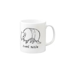 minatoriのミツオビアルマジロ Mug :right side of the handle