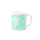 れみしま🐕のwater color aqua 2019 Mug :right side of the handle