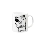 もけねこ屋のぶち美 Mug :right side of the handle