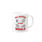 クジラの雑貨屋さん。のthe action of the whale マグカップの取っ手の右面