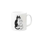 むしんちのなかよし猫 Mug :right side of the handle