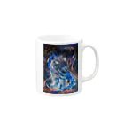 Michi Inabaの青炎龍Blue fire dragon Mug :right side of the handle