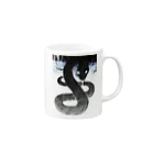 Michi Inabaの黒蛇力Black Snake Power Mug :right side of the handle