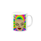 kura_shop🌈のサイケデリック坊主🤫❤ Mug :right side of the handle