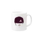 ARuFaの公式グッズ屋さんのARuFaマジ顔面（ブラウン） Mug :right side of the handle