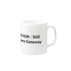 Bad Gatewayの502 Takanawa Gateway マグカップの取っ手の右面