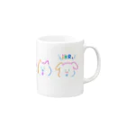 iKR,のカラフルイヌっちネコっち Mug :right side of the handle