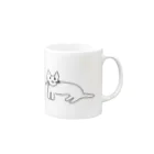 くまくまのおばあちゃんが描いた猫ちょん Mug :right side of the handle