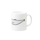 ぺちぺち工房 Pechi Pechi Atelierのししゃも Mug :right side of the handle