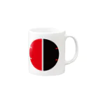 無色研究所の【非国民的】サークルロゴ（赤×黒） Mug :right side of the handle