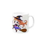 Furoringasの店の黒猫と魔女っぽい娘 Mug :right side of the handle