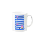 ナントカの三匹のこぶた (ボーダー柄) Mug :right side of the handle