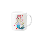 peaches-momokoの人魚姫 Mug :right side of the handle