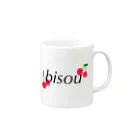 bisouのさくらんぼびず Mug :right side of the handle