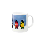 さむろのmemory penguins (beach) Mug :right side of the handle