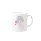 びすけの言わぬが花 Mug :right side of the handle