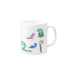 bush de Noel グッズ通販のカラフルヘビくん1 Mug :right side of the handle