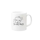 お腹に優しいメテオの主人作 我が子 Mug :right side of the handle