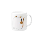 猫丸のしかくねこミケ Mug :right side of the handle