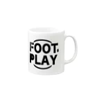 ユニオンフットボールデザインのFOOT PLAY Mug :right side of the handle