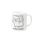 おとんのねこちゃん　ハチワレ Mug :right side of the handle