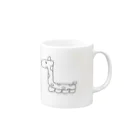 お花畑のkirin Mug :right side of the handle