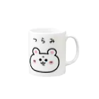 うさぎまるえkawaiishop のくまコロりん『つらみ』 マグカップの取っ手の右面