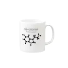 st_drop_laboratoryのセロトニンの化学構造式 Mug :right side of the handle