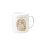 はこの美女とマーガレット(背景なし) Mug :right side of the handle