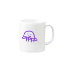 きくらげの脳みそのあるくらげ Mug :right side of the handle