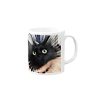 xian_dtmのびっくりねこフェイス Mug :right side of the handle