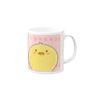 さぼのひよこ(ピンク) マグカップの取っ手の右面