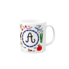 O​r​i​g​i​n​a​l​ ​T​e​e​ ​b​y​ ​L​i​l​y​.​Kのアルファベット "A" Mug :right side of the handle