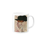 Art Baseのグスタフ・クリムト / 1910 / The Black Feather Hat / Gustav Klimt Mug :right side of the handle