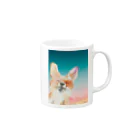 The Art FatherのFox illustrated new design Mug :right side of the handle