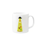 yomogimochiの　キャトラレバーガー Mug :right side of the handle