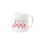 monCheriのタンデムRED Mug :right side of the handle