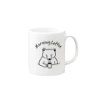 Aliviostaのモーニングコーヒー クマ 熊 動物イラスト Mug :right side of the handle