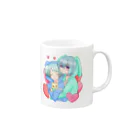 なつの水色兄弟 Mug :right side of the handle