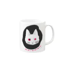 mya-mya=MIYA JUNKO's shop 02のodd-eyed cat Mug :right side of the handle