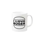 T.SugawaraのI LOVE BUGER Mug :right side of the handle