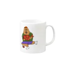 あとりえ からじくぇーのえびす てるにこ Mug :right side of the handle