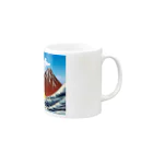 Drecome_Designの 紅富士波乗写楽 Mug :right side of the handle