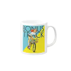 nidan-illustrationのBONUS TRACK (inked fixie girl) Mug :right side of the handle