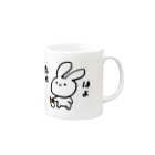 kaechinuの無表情うさぎ Mug :right side of the handle